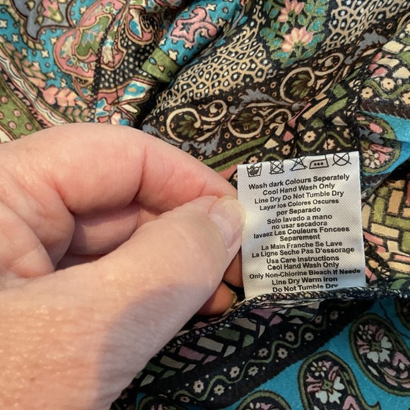 Karma Highway Ruffled Open Back Tiered Skirt Paisley Fairy Dress One Size - Picture 10 of 10